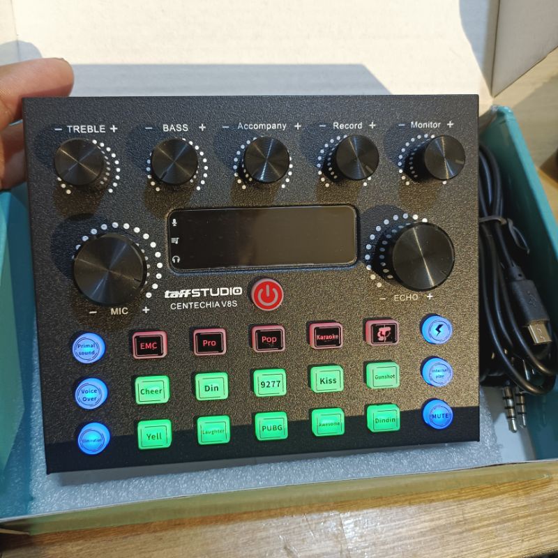 Soundcard Podcast Doble Mic Condenser