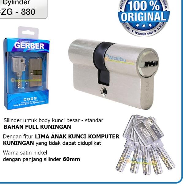 CZG-880 cylinder, silinder pintu, silinder kunci, handle pintu gerber