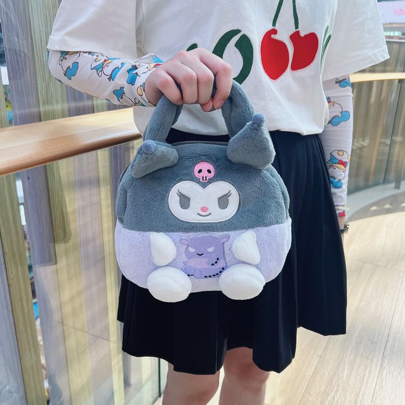 TAS TANGAN CINNAMOROLL KUROMI MELODY POMPOMPURIN POCHACCO DOG SANRIO HANDLE BAG IMPOR