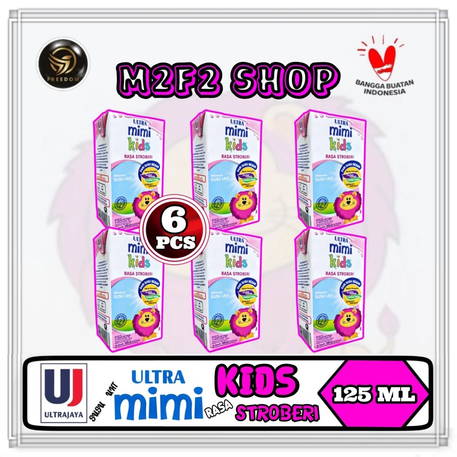 

Susu Ultra Milk Mimi Kids Kotak UHT Stroberi | Strawberry - 125 ml (Kemasan 6 Pcs)