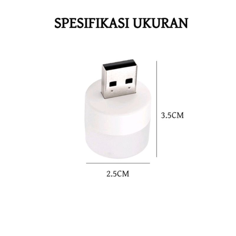 US124 Lampu Tidur LED USB Mini Portable By Toko Haji Usman