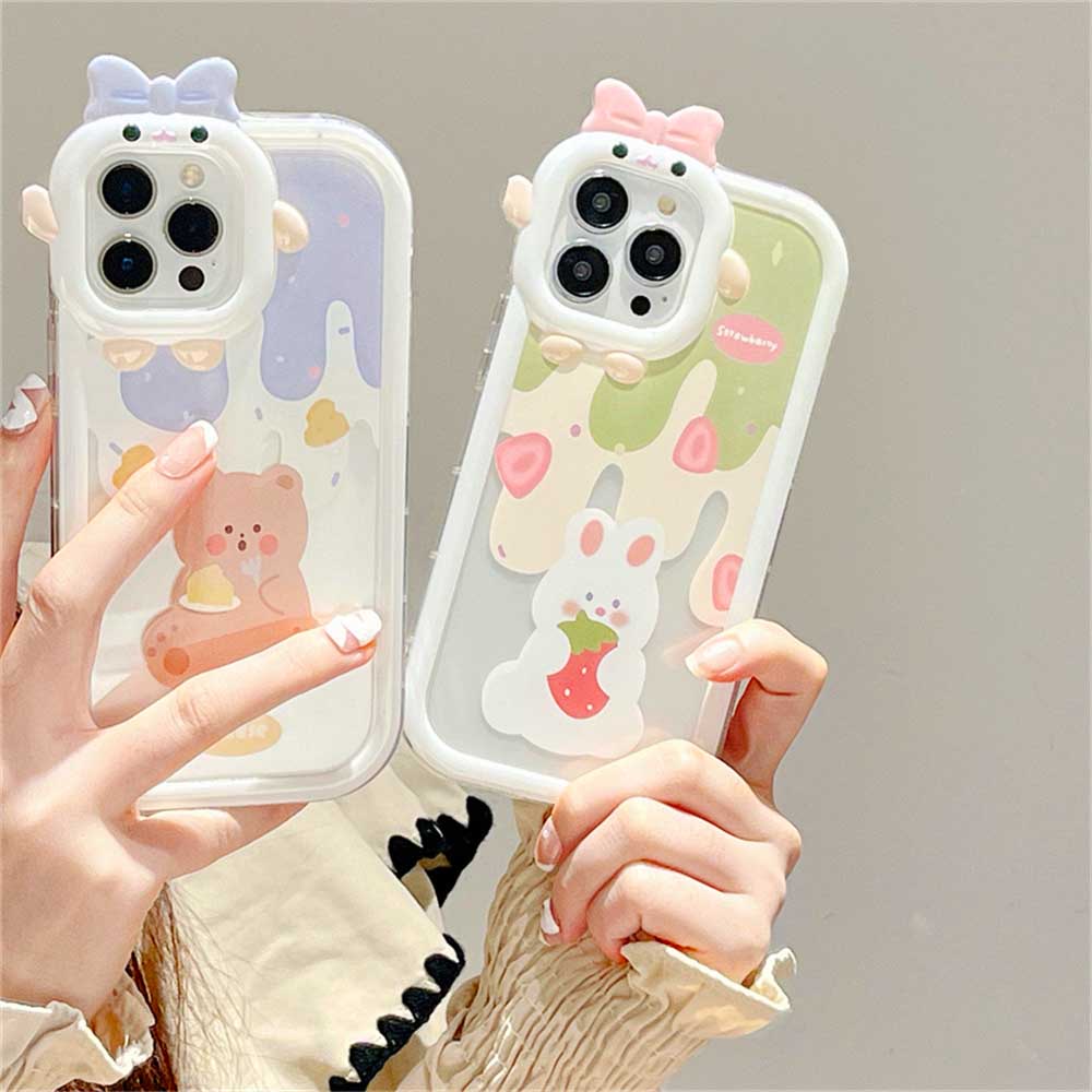 Case Desain Kelinci Dan Keju Strawberry Untuk Redmi Note 11 Pro Note 11S Redmi 10C 10A 9C 9A 10 9T 9 Note 10 5G 10s Note9 Note8 Poco X3 NFC M3