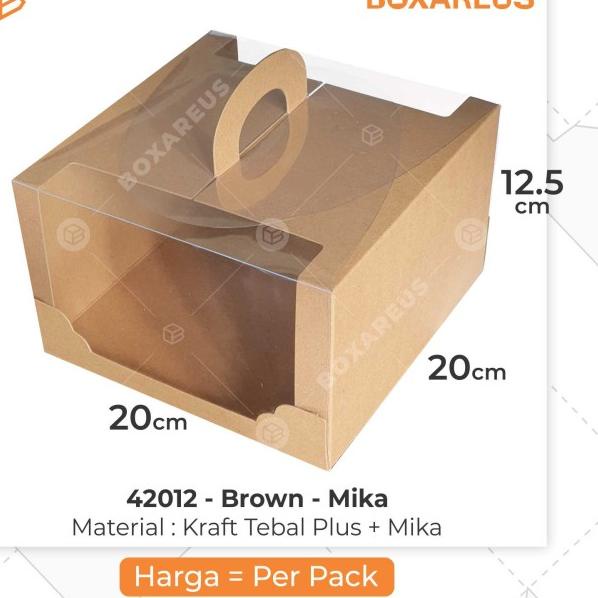 

Box Mika Kotak Kue Cake Packaging Transparan Dus Handle | 42012