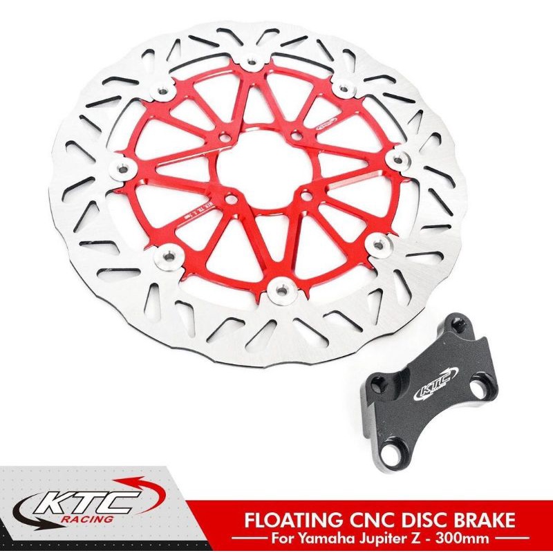 Disc brake ktc Jupiter Z Original/ Piringan cakram Jupiter z 300MM plus Breket cakram Plug and play Original by ktc