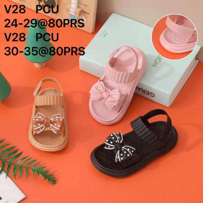 Sandal Anak Perempuan sandal Anak Cewek Import Motif Pita Cantik Sandal Anak perempuan tali belakang Velcro