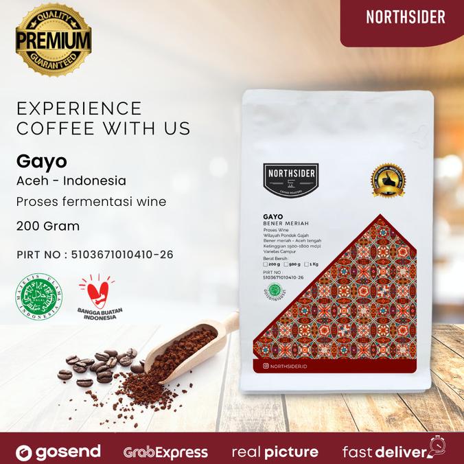 

TERMURAH BIJI KOPI ARABIKA GAYO WINE NATURAL - 200GR NORTHSIDER COFFEE /KOPI RUBE/KOPI KAPAL API/KOPI SLB/KOPI BUBUK/KOPI GOOD DAY