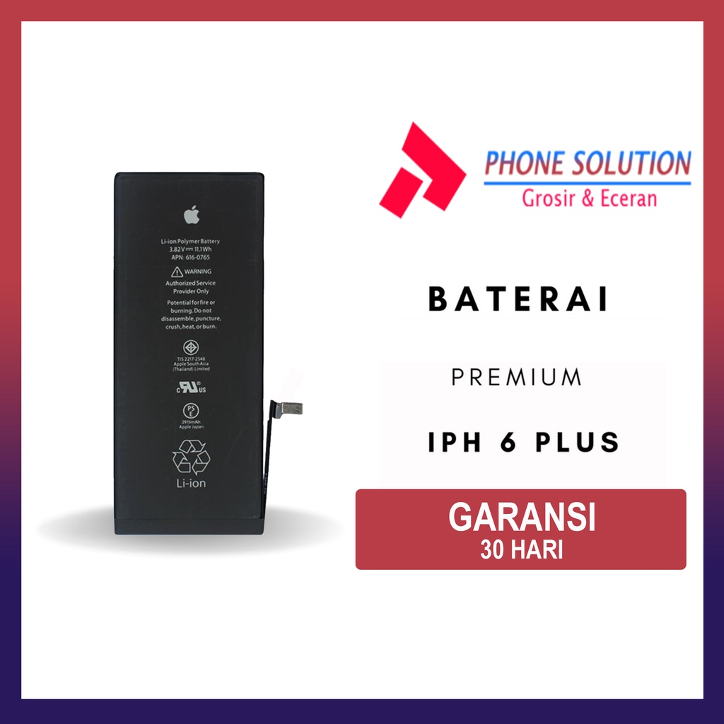 Baterai Iphone 6 Premium // Supplier LCD Iph - Garansi 1 Bulan