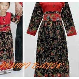 Dress / Terusan / Baju Muslim / Gamis Batik Anak Perempuan 1036 - S