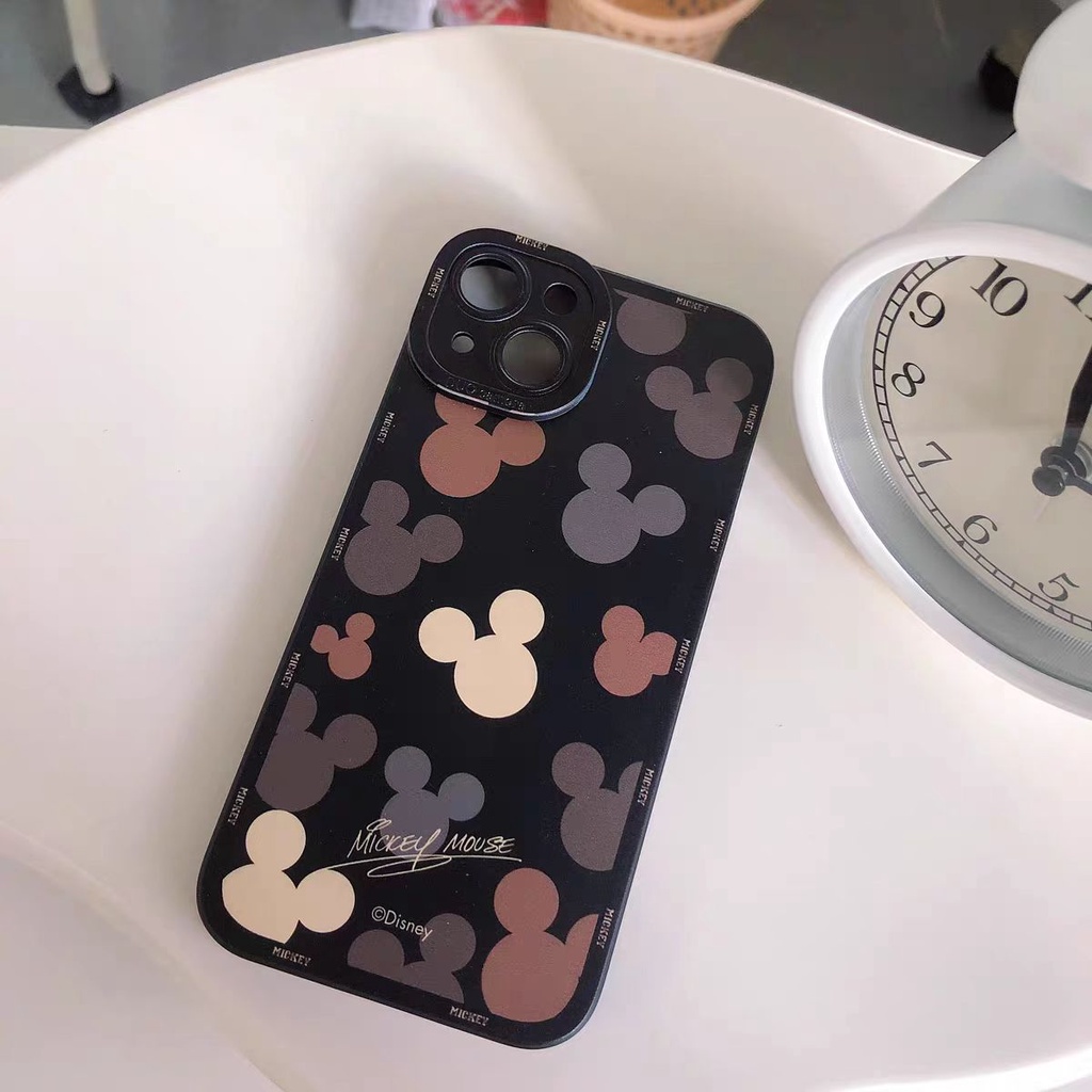 Ins Soft Case TPU Motif Mickey Mouse Untuk iPhone 14 14pro 14Plus 14prm 13pro 13pro 11 7Plus 8Plus Xr XS 12pro Max
