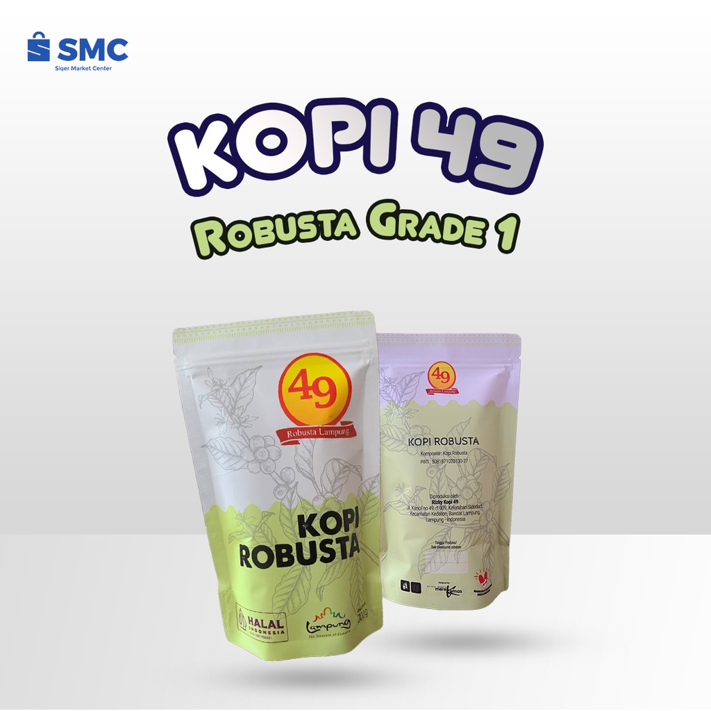 

Kopi Robusta Grade 1 Bubuk 49 Khas Lampung dengan Biji Pilihan Premium 200 Gram