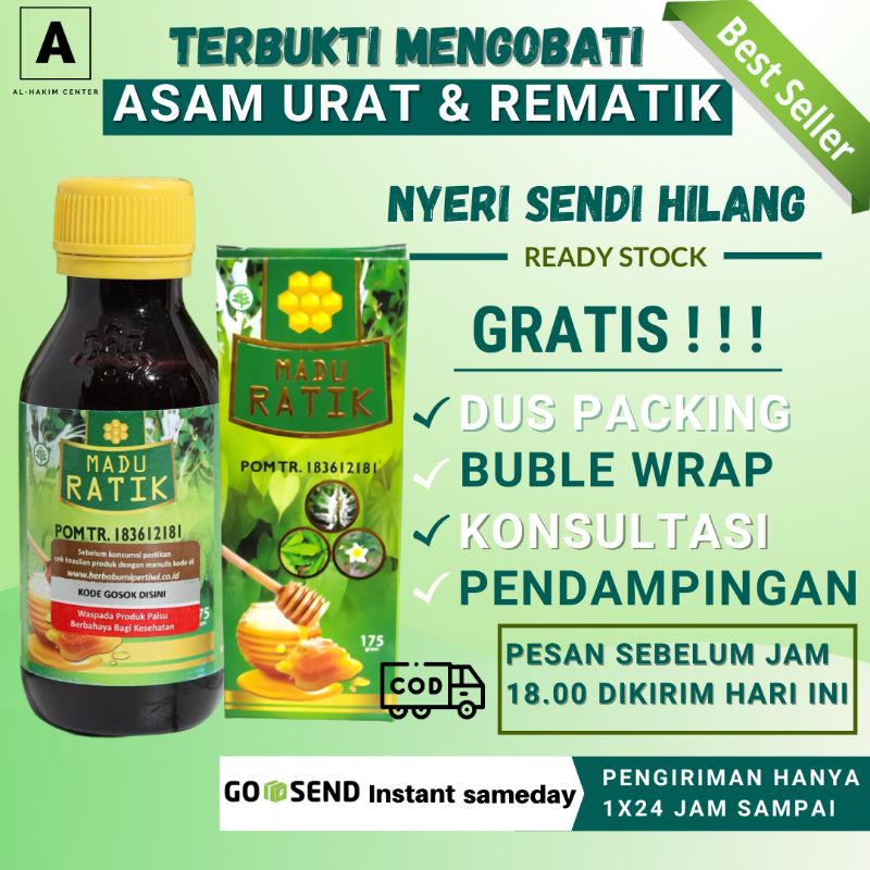 Madu Ratik Original Obat Herbal Asam Usam Rematik Atasi Kesemutan Nyeri Sendi Nyeri Tumit Sakit Ping