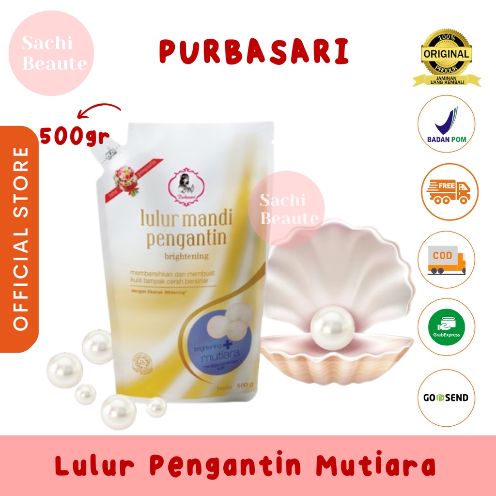 Purbasari Lulur Pengantin Mutiara 500gr Lulur Pemutih Lulur Pelembab Kulit