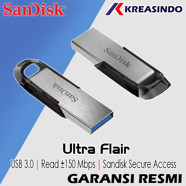 Sandisk Ultra Flair Usb 3.0 Flashdisk 32gb 64gb 128gb 256gb 512gb