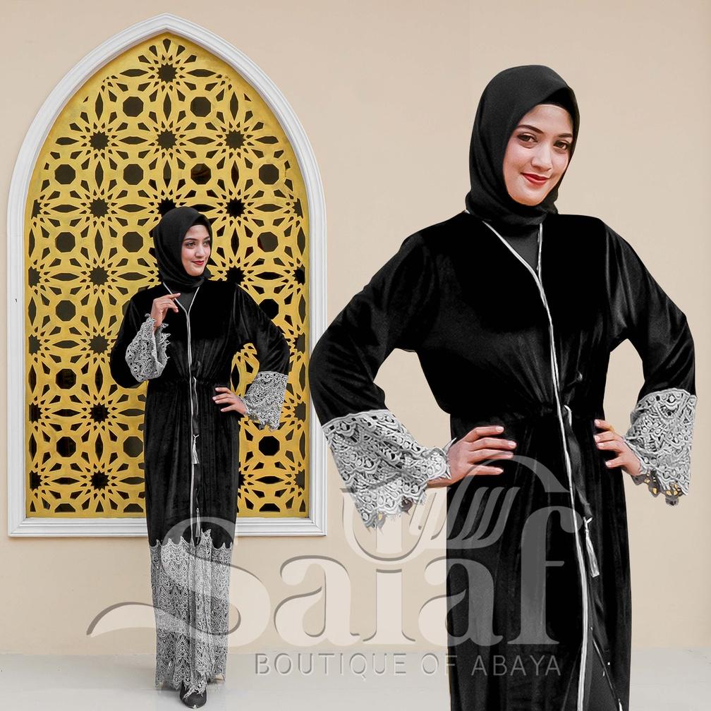 PRODUK- BAJU ABAYA GAMIS HITAM TURKEY ABAYA BORDIR BAHAN JETBLACK LEMBUT KWALITAS BOUTIQUE ARAB TERB