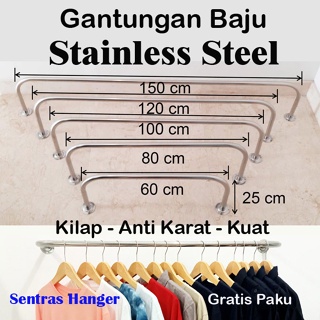 Gantungan Baju Stainless Steel