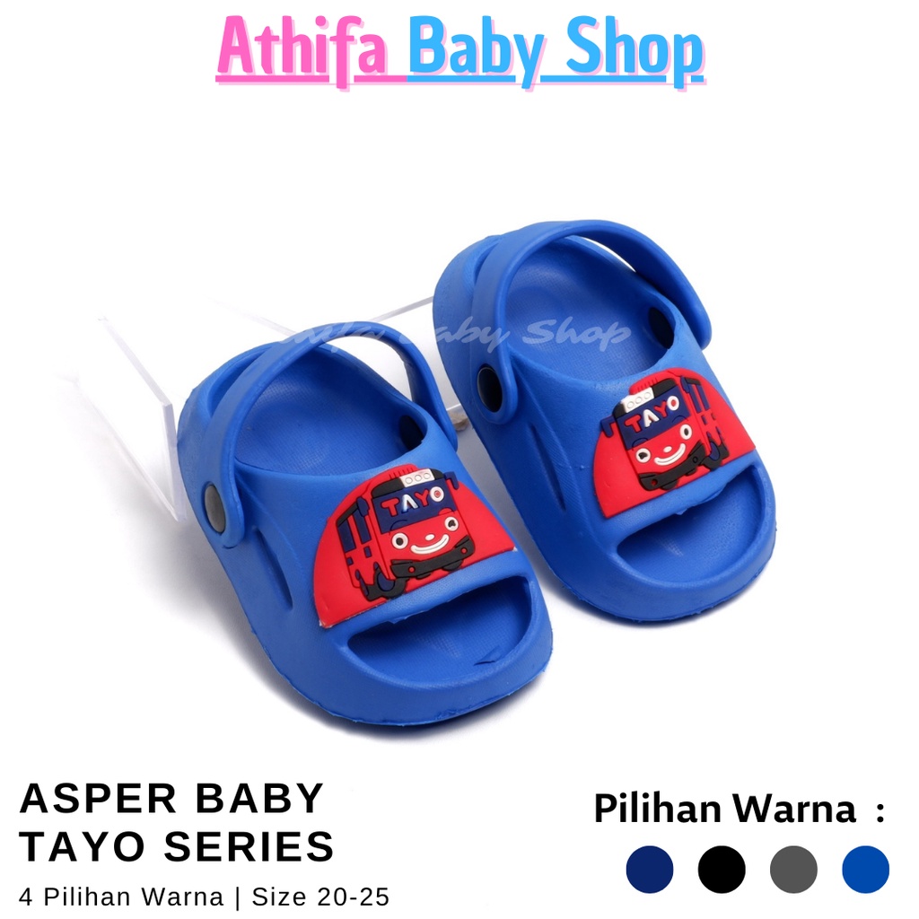 Sepatu Sandal Anak Laki Bayi Balita Usia 6 7 8 9 10 11 Bulan 1 2 3 Tahun Sendal Gunung Karakter Lelaki Spon Prewalker Phylon Ringan -Asfer Tayo-