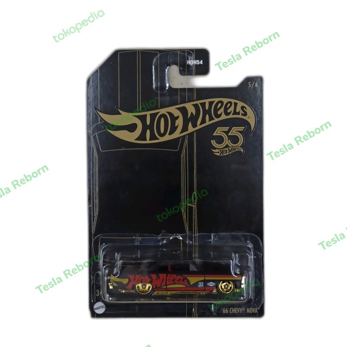 Hotwheels Hot Wheels 55th Black and Yellow - 66 Chevy Nova NUSEL