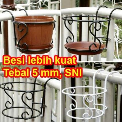 Rak bunga balkon S rak bunga tanaman hias pagar Standing pot pagar rum