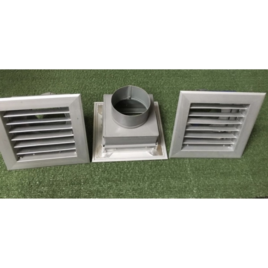 Grill ducting ac 15x15cm ukuran dalam + cerobong 5 inch