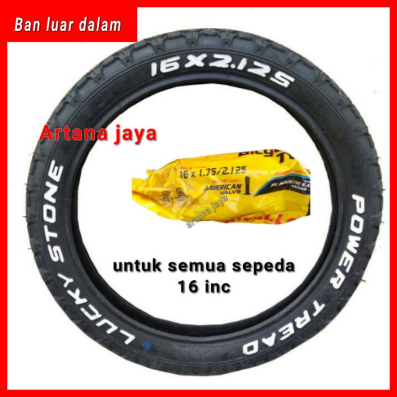 ban sepeda 16 x 2.125 luar dalam untuk semua sepeda 16in