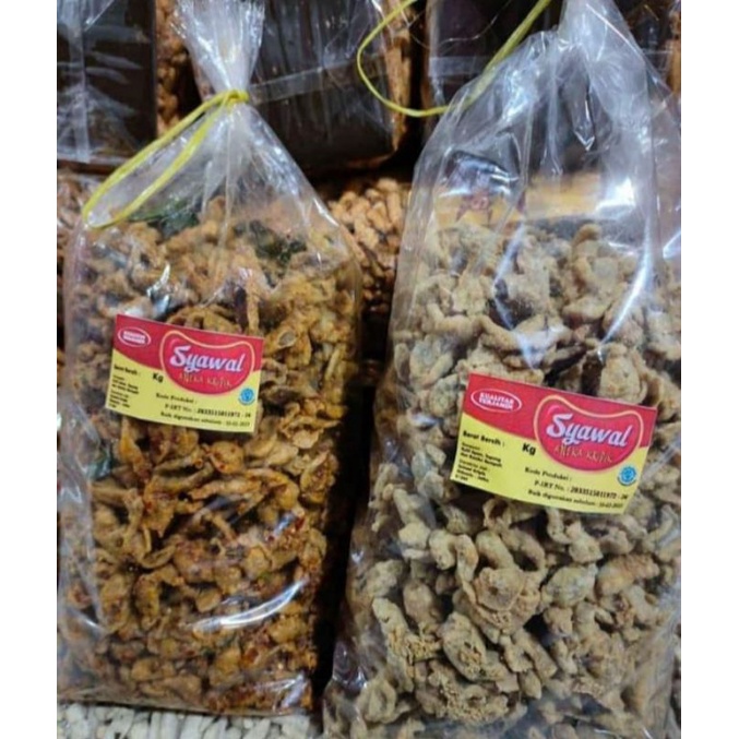 

250gram Kripik Kulit Ayam Original & Pedas Merek Syawal