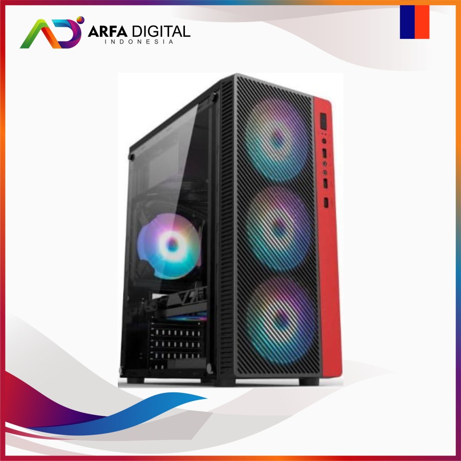 PC GAMING FULLSET AMD RYZEN 5 5600G - SSD 128GB - LENGKAP LED 19 INC - RAM 32GB | RG02