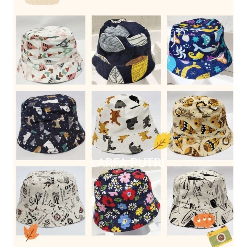 Topi Bucket Hat Anak Karakter Lucu Dan Imut Kualitas Premium