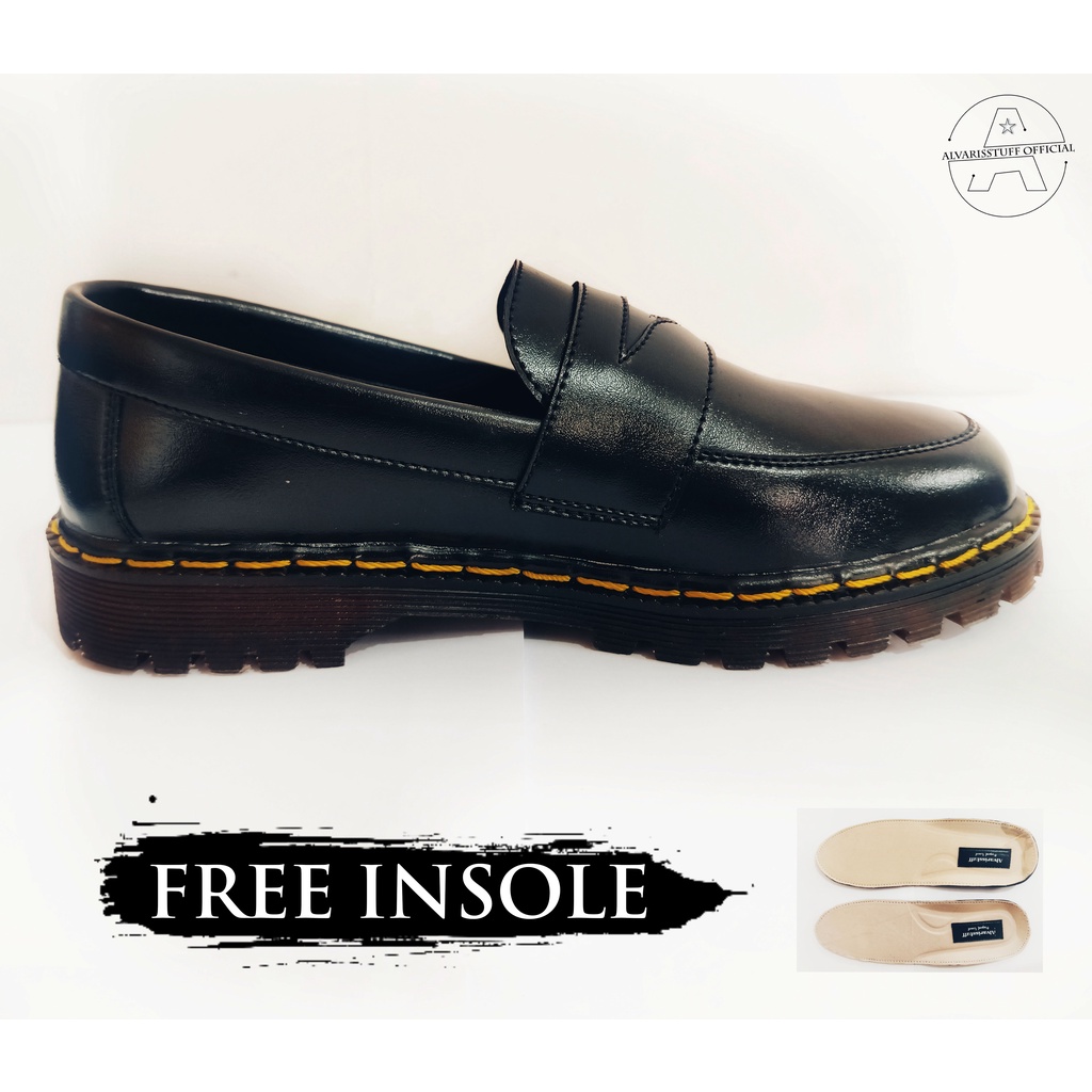 Alvaris-R-2 Penny loafer original pria  hitam loaferboi unisex pria wanita