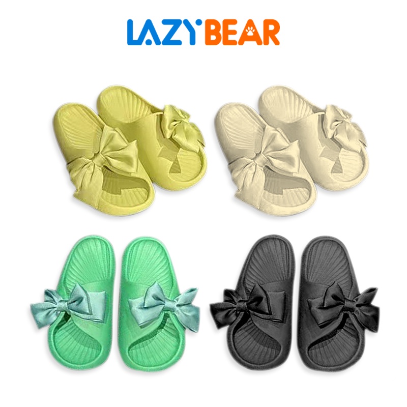 Lazy Bear Sandal Ribbon Slip On /Butterfly Sendal H13 /Sendal Pita Besar /Sandal Jelly Wanita Import / Sandal Rumah / Sendal Santai Korea