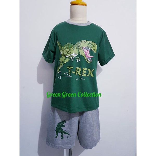 Piyama T REX Hijau