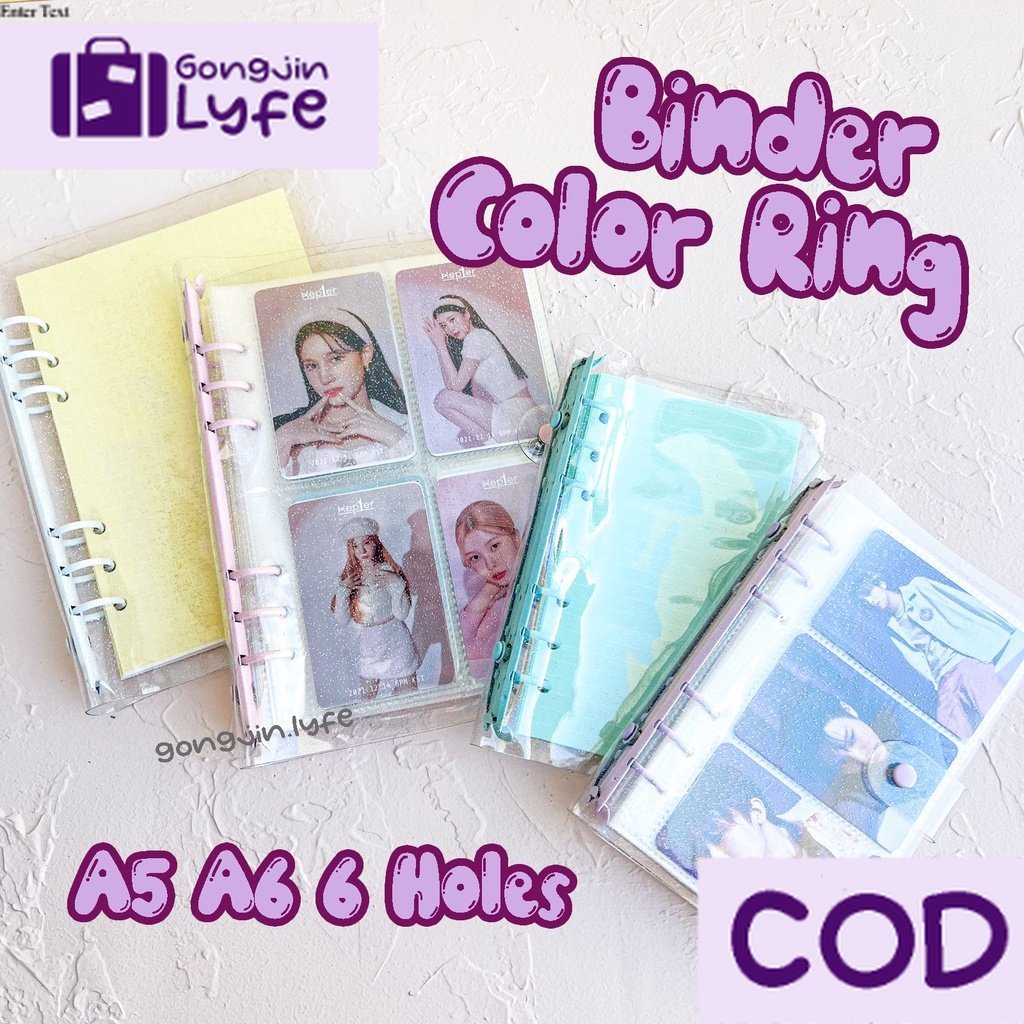 

[Gongjin] [A5 A6] Binder Color Ring Jelly Binder 6 Ring / Warna Macaron