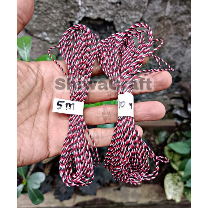 tali tridatu meteran halus lembut | bahan gelang kalung tali | khas Bali | tali tasbih | bahan keraj