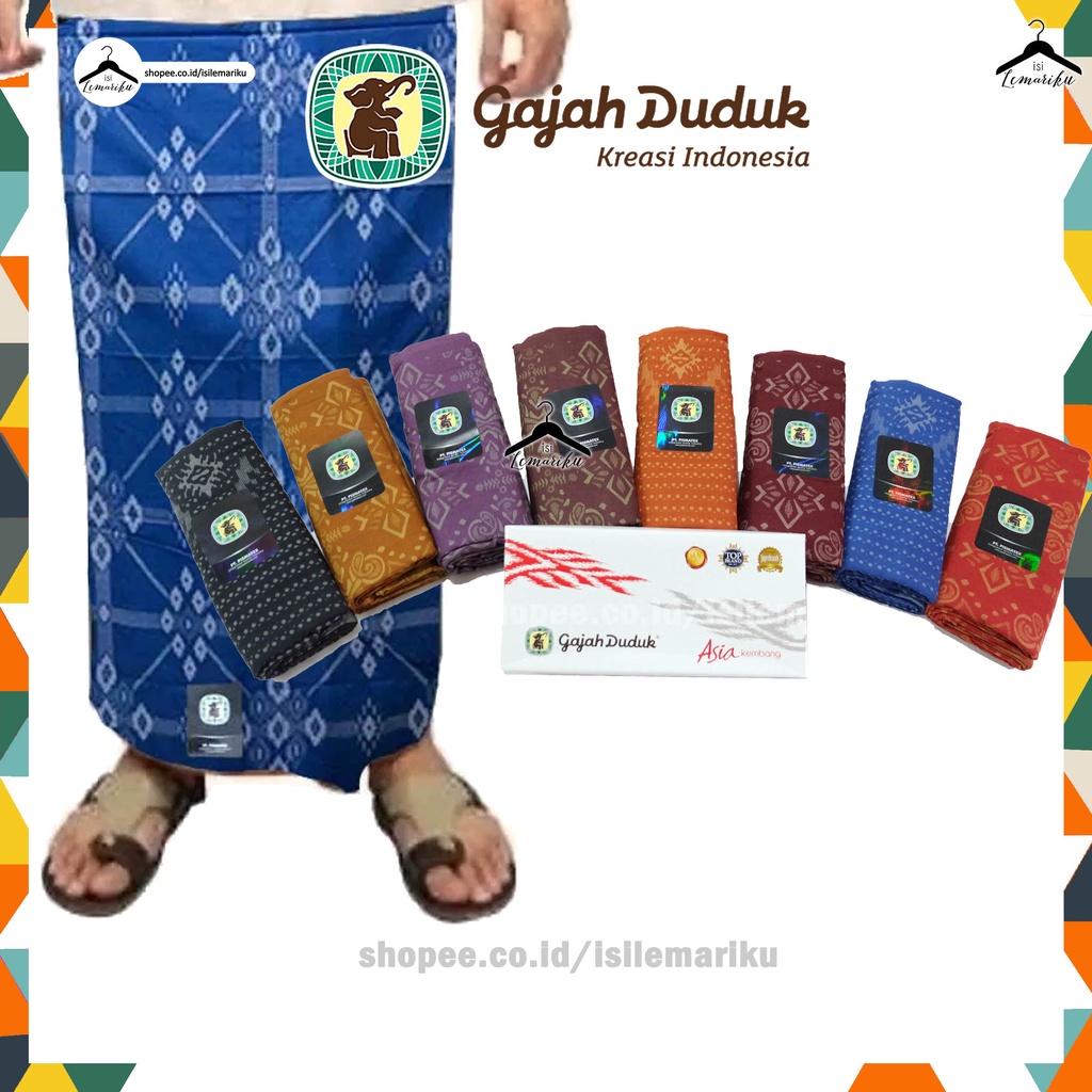 Sarung Gajah Duduk KEMBANG / Sarung Tenun Laki Samping