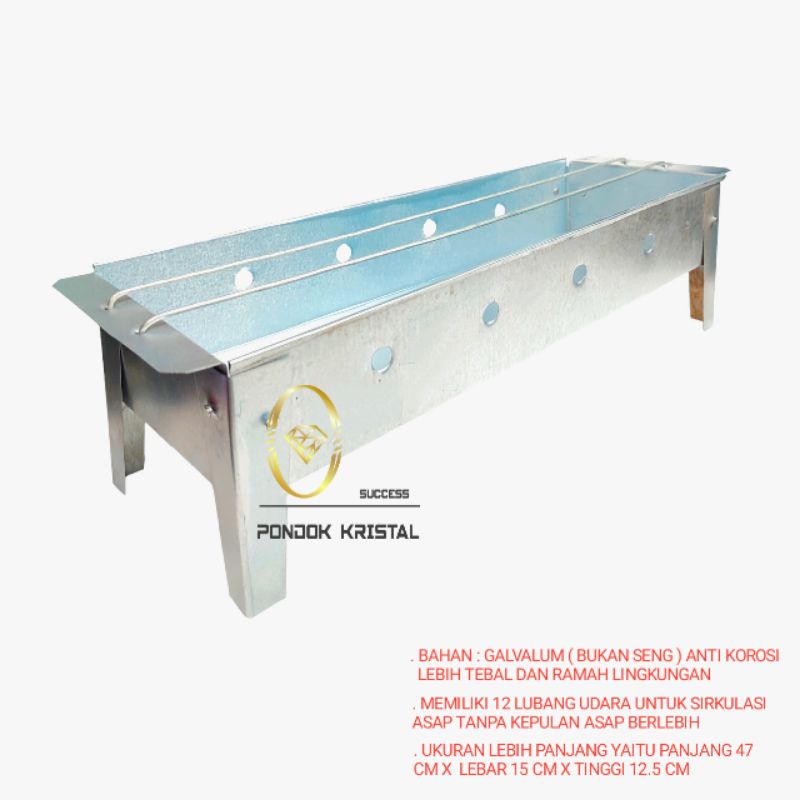 PONDOX Panggangan Sate Jadul M Panjang 47 CM Jagung Bakar Ikan / Bakaran Sate / Bakaran Ikan