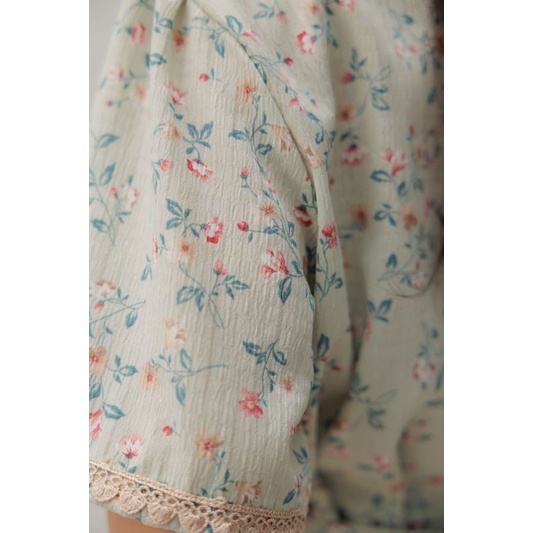 AYUMA DRESS FLOWER / DRESS WANITA CRINCLE