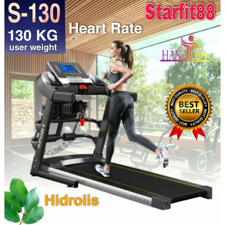 ALAT FITNESS / FREE ONGKIR RAKIT / HIDROLIS BIG TREADMILL HANATHA S-130 2.5HP / TREADMILL ELEKTRIK  