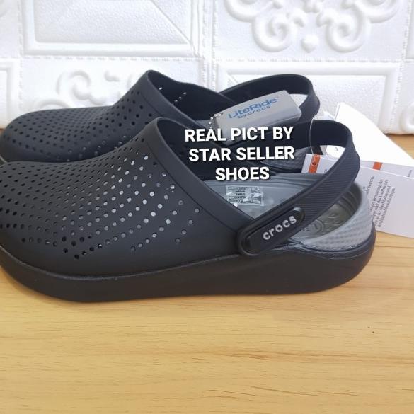 CROCS / SANDAL CROCS LITERIDE ORIGINAL - hitam alas mera, 36