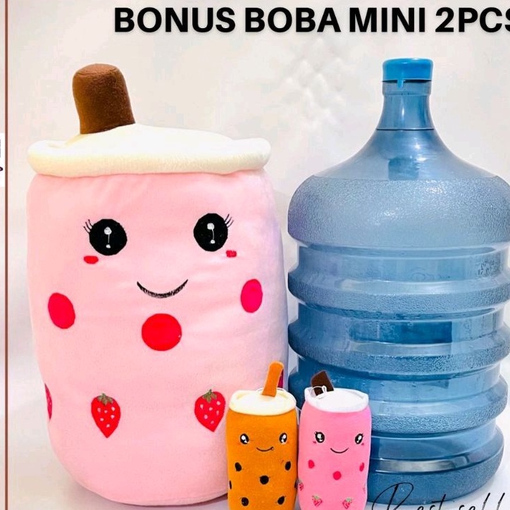 Boneka boba jumbo , bonus 2pcs Boba mini original Murah