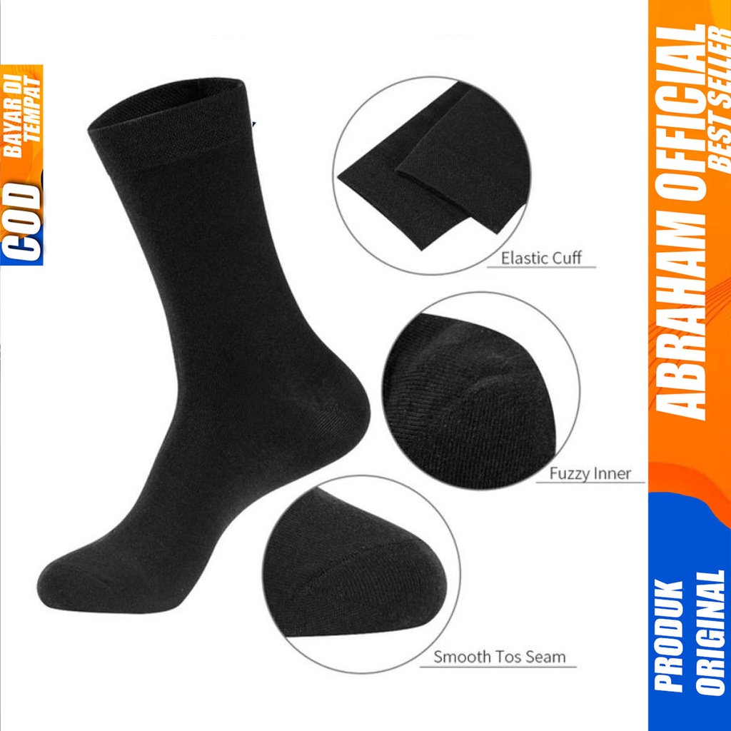 Kaos Kaki Formal Sekolah Kuliah Kerja Full Hitam