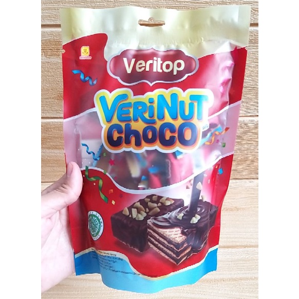 ✔MURAH Veritop Verinut Choco 80gr isi 10pcs / Wafer Coklat Tabur Kacang