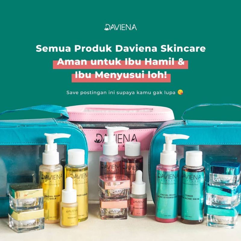 DAVIENA SKINCARE PAKET SERIES GOLD GLOWING ACNE