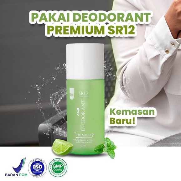 TERLARIS !! Deodorant Spray SR12 | USIR BAU BADAN | PEMUTIH KETIAK 60ml by SR 12