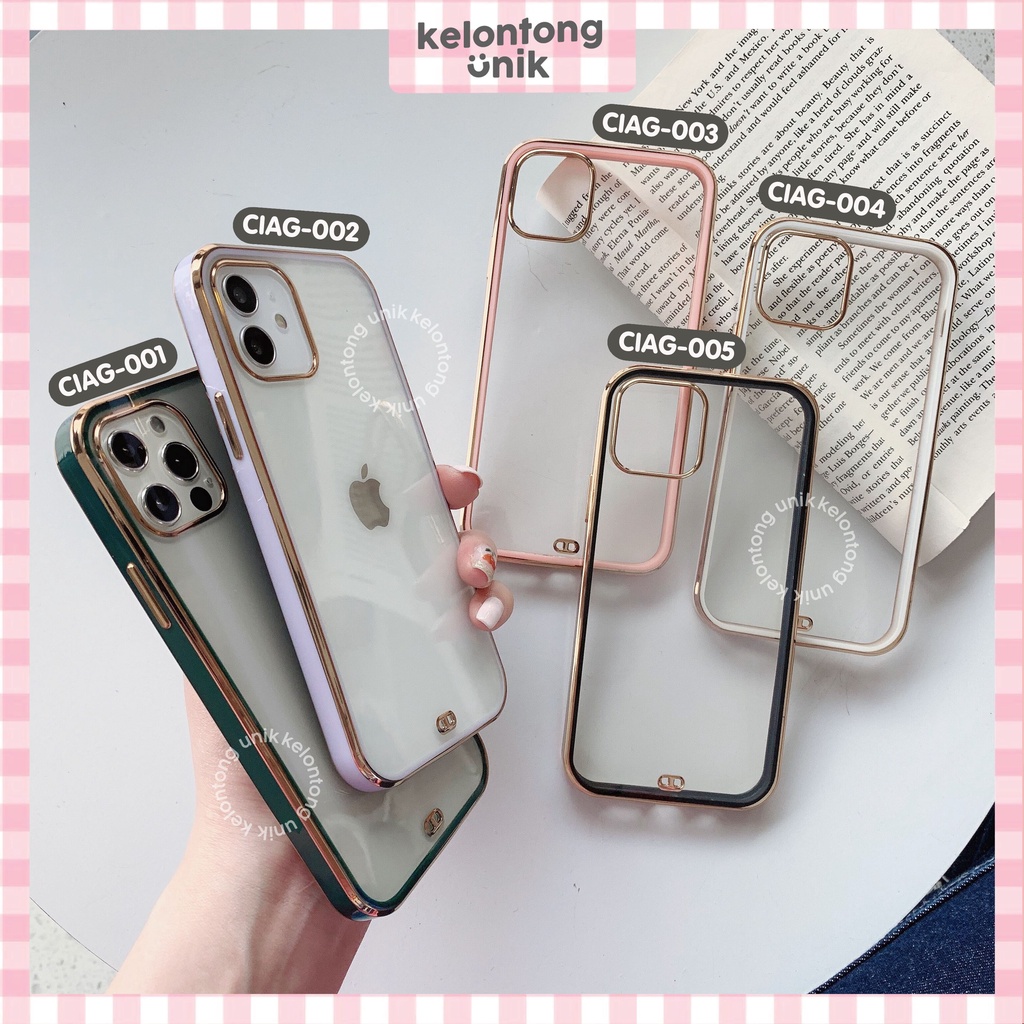 (Seri 2) For iPhone - Anti Crack Gold Plating Soft Case