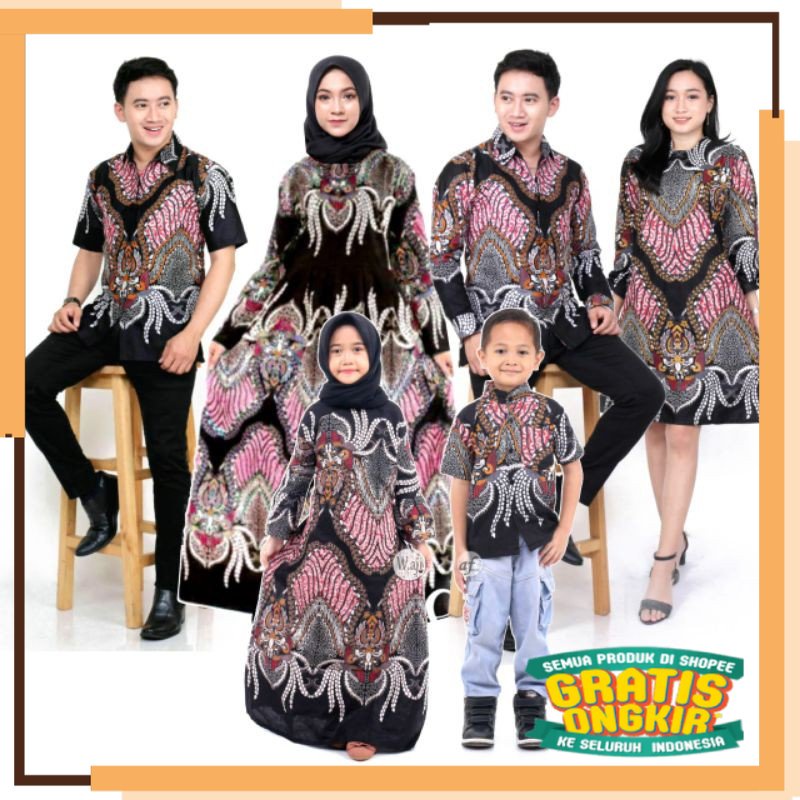 SPESIAL PIALA DUNIA 2022 Baju Couple keluarga Motif Madu Merah / Batik keluarga Couple Terbaru