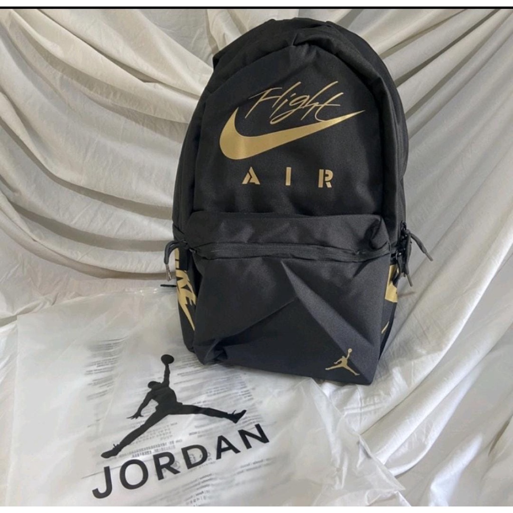 Air Jordan Flight Black Gold Backpack