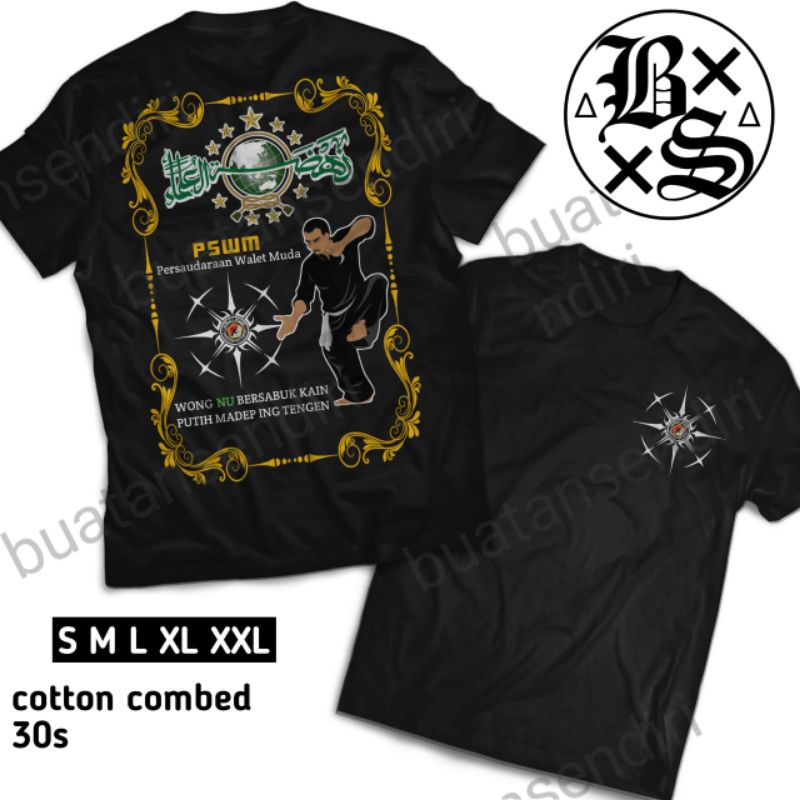 Kaos Pencak Silat Walet Muda Motif NU | Kaos silat walet muda