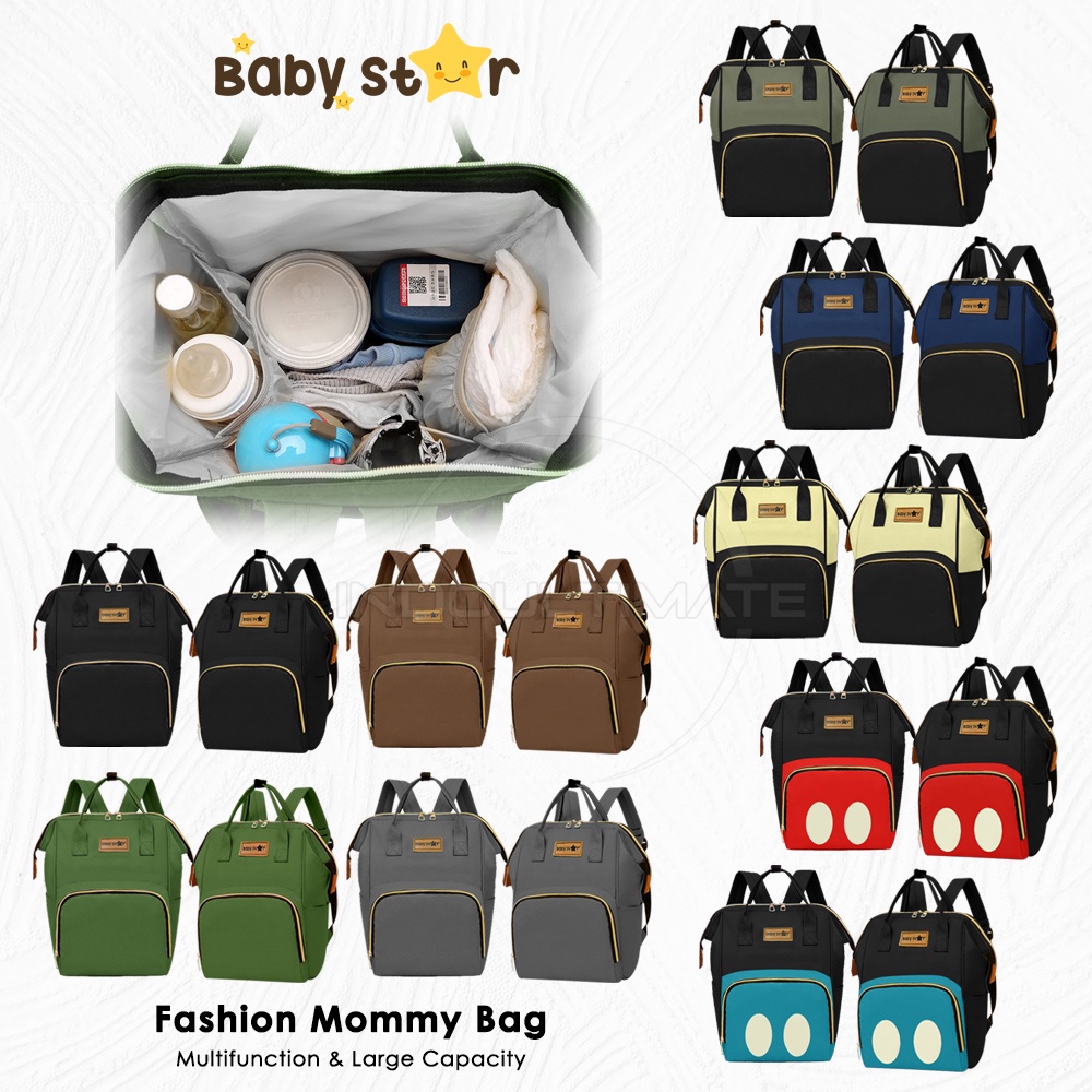 BABY STAR Tas Bayi Ransel Besar CC-699 Tas Popok Bayi Baby Kecil Tas Botol Susu Tas Perlengkapan Bayi Besar Baru Lahir Newborn Tas Diaper Diapers Bag