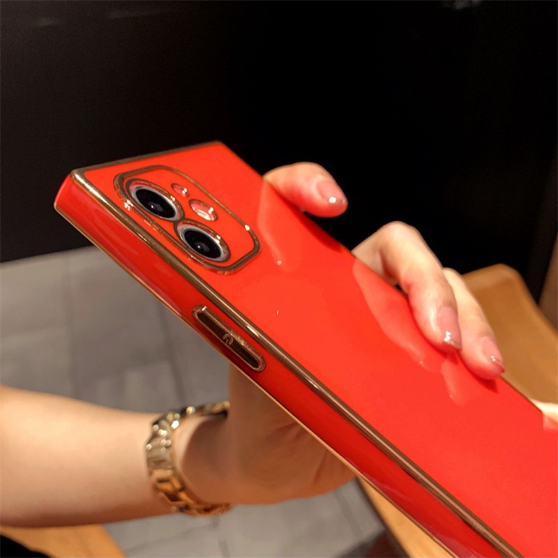 Soft Case TPU Lapis Merah Cover IPhone 14 13 12 11 Pro Max