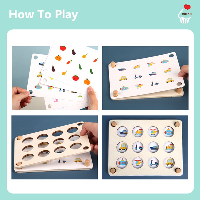 Memory Game Chess | Permainan Memori | Board Matching Pairing Puzzle Games | Melatih Konsentrasi / Fokus / Daya Ingat Anak | Mainan Edukatif Montessori Edukasi Balita | Memasangkan Match Mencocokkan Pair Gambar