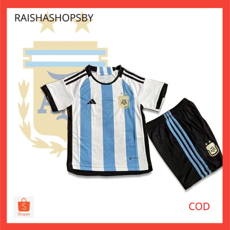 Kaos bola JERSEY KAOS BAJU BOLA ANAK KIDS ARGENTINA HOME WORLDCUP PIALA DUNIA 2022